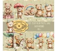 Cute Teddy Bear Pastel Sage Background Vol.2: 20 Sheets Double Sided, 8,5" x 8,5", Craft Paper Pad For Scrapbooking, PastelTeddy Bear Collection ... Supplies & Collage Art Craft Paper Project