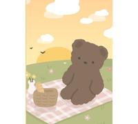 Cute Teddy Bear Picnic Notebook - Aesthetic Pastel Journal, Cozy Kawaii Bear Cover, Soft Girl Vibes, Lined Notebook for School, Journaling & Gift - 6x9 Glossy, 200 Pages
