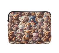 Cute Teddy Bears - Funda acolchada para laptop, bolsa protectora para computadora con relleno suave, maletín ligero para el trabajo y los viajes, grande