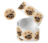 Cute Thank You Stickers - 0.98Inches 500 Piece Funny Cat Design, Round Gift Packaging Labels, Paper Decals | Gracias Pegatinas Restaurante Escuela Aula Oficina Profesor Estudiante