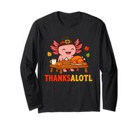 Cute Thanksalotl Axolotl Thanksgiving Day Pumpkin Autumn Manga Larga