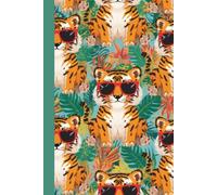 Cute Tiger in Sunglasses Tropical Lined Notebook - Fun Jungle Animal Journal | Gift for Kids, Teens & Tiger Lovers | Paperback Writing Notebook
