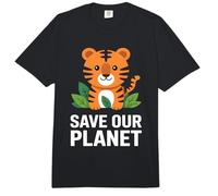Cute Tiger Nature Conservation Save Planet Hombres Mujeres Niños Comfort Colors Adult Heavyweight T-Shirt
