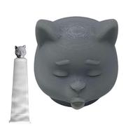 Cute Toothpaste Dispenser - Cat Shape Lotion Topper, Animal Themed Toothpaste Squeezer Cap, Bathroom Vanity Accessory, Decorative Self-Closing Dispenser, Fun Hygiene Tool for Kids Adults