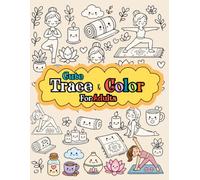 Cute Trace and Color Book for Adults: 50+ Line Tracing Doodle Art Featuring Food, Amazing Objects, Vehicles, Animals and Much More. Great for Lithography and Creative Printing