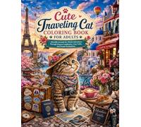 Cute Traveling Cat Coloring Book for Adults: Adorable Around-the-World Adventures Through Famous Landmarks, Cozy Cafés, and Dream Destinations
