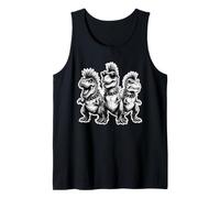 Cute Trex Funny Youth Life Dad Mom Retro Punk Dinosaurio Dino Camiseta sin Mangas