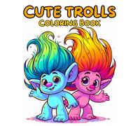 Cute Trolls Coloring Book For Kids & Adults. 55 Unique Designs