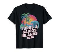 Cute Turks Islands Caicos 2026 Vacaciones Surfer Trip Moms BFF Camiseta