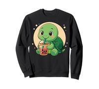 Cute Turtle Kawaii Anime Beber Bubble Tea Girl Kids Sudadera