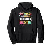 Cute twinning with My Teacher Bestie Sudadera con Capucha
