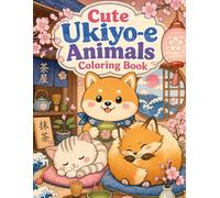 Cute Ukiyo-e Animals Coloring Book: Japanese Art Animal Coloring Book for Adults and Teens