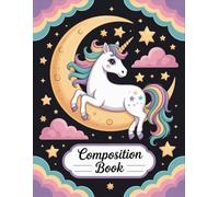 Cute Unicorn Aesthetic Preppy Composition Notebook: 120 Pages Composition Book, with Illustration Cover Design, perfect for Creative Writing, Drawing, ... Book, with Illustration Cover Design