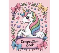 Cute Unicorn Aesthetic Preppy Composition Notebook: 120 Pages Composition Book, with Watercolor Cover Design, designed for Drawing, Creative Writing, ... Book, with Watercolor Cover Design, designed