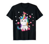 Cute Unicorn Baby with Butterflies, Unicorn Graphic Design Camiseta