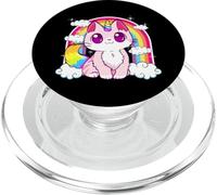Cute Unicorn Cat Adorable Smiling Rainbow Kitty PopSockets PopGrip para MagSafe
