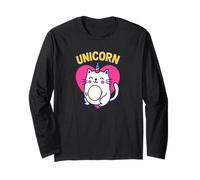 Cute Unicorn Cat Design for Fantasy Loving Feline Fans Manga Larga