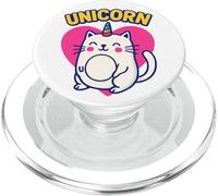 Cute Unicorn Cat Design for Fantasy Loving Feline Fans PopSockets PopGrip para MagSafe