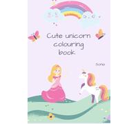 Cute unicorn colouring book