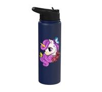 Cute Unicorn I Kawaii Girls Women Kids Stainless Steel Insulated Water Bottle