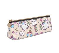 Cute Unicorn Pencil Case Women Pen Pouch Caja de Transporte Simple para Adultos con Cremallera Suave Durable Ligero para Organizador de Oficina Bolsa de Almacenamiento