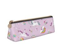 Cute Unicorn Pencil Case Women Pen Pouch Caja de Transporte Simple para Adultos con Cremallera Suave Durable Ligero para Organizador de Oficina Bolsa de Almacenamiento