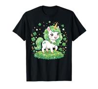 Cute Unicorn Shamrock St Patricks Day Girls Kids Lepricorn Camiseta