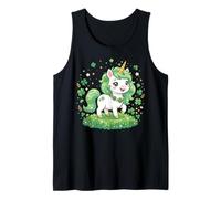 Cute Unicorn Shamrock St Patricks Day Girls Kids Lepricorn Camiseta sin Mangas
