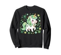 Cute Unicorn Shamrock St Patricks Day Girls Kids Lepricorn Sudadera