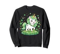 Cute Unicorn Shamrock St Patricks Day Girls Kids Lepricorn Sudadera