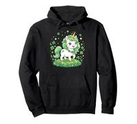 Cute Unicorn Shamrock St Patricks Day Girls Kids Lepricorn Sudadera con Capucha
