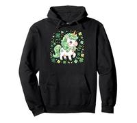 Cute Unicorn Shamrock St Patricks Day Girls Kids Lepricorn Sudadera con Capucha