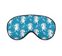 Cute Unicorn Sleeping Eye Mask Eye Shade con correa ajustable Blindfold para viajes en avión