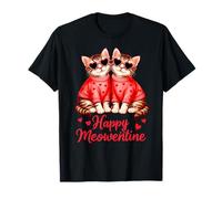 Cute Valentine Cat Lovers Happy Meowentines Niñas Mujeres Niños Camiseta