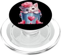 Cute Valentines Cat Mom Graphic For Girls Who Loves Cats PopSockets PopGrip para MagSafe