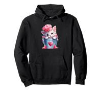 Cute Valentines Cat Mom Graphic For Girls Who Loves Cats Sudadera con Capucha