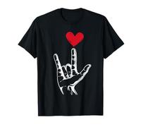 Cute Valentines Day I Love You Hand Sign Language ASL Heart Camiseta