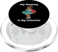 Cute Valentine's Day My Mommy Is My Valentine Black Girl PopSockets PopGrip para MagSafe