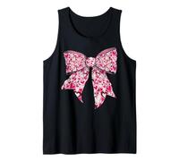 Cute Valentine's Day Pink Heart's Day Girl Coquette Bow Camiseta sin Mangas