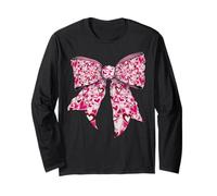 Cute Valentine's Day Pink Heart's Day Girl Coquette Bow Manga Larga