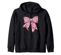 Cute Valentine's Day Pink Heart's Day Girl Coquette Bow Sudadera con Capucha