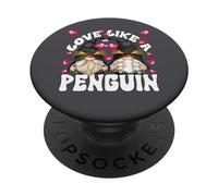 Cute Valentines Gnomes For Couples Love Like A Penguin PopSockets PopGrip Adhesivo