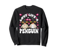 Cute Valentines Gnomes For Couples Love Like A Penguin Sudadera