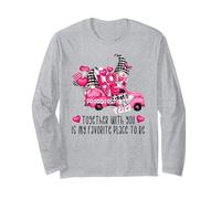 Cute Valentines Truck and Love Gnomes with Heart Balloon Manga Larga