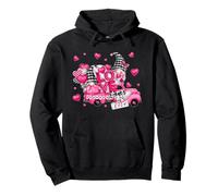 Cute Valentines Truck For Women Men with Pink Love Gnomes Sudadera con Capucha