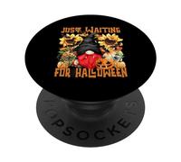Cute Vampire GNOME For Women with Pumpkin Autumn Sunflower PopSockets PopGrip Adhesivo