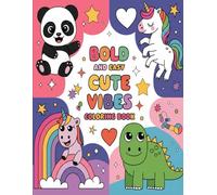 Cute Vibes Bold and Easy Coloring Book for Adults: Relaxing Cute & Cozy Designs for Stress Relief