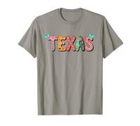 Cute Vintage Boho Texas State Floral Bubble Women and Girls Camiseta