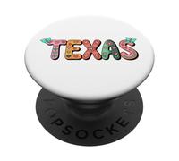 Cute Vintage Boho Texas State Floral Bubble Women and Girls PopSockets PopGrip Adhesivo