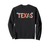 Cute Vintage Boho Texas State Floral Bubble Women and Girls Sudadera